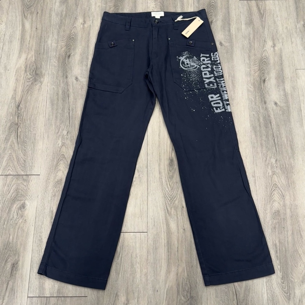 Diesel Boy’s Casual Dark Navy Graphic Print Utility Cargo Streetwear Palmy Pants